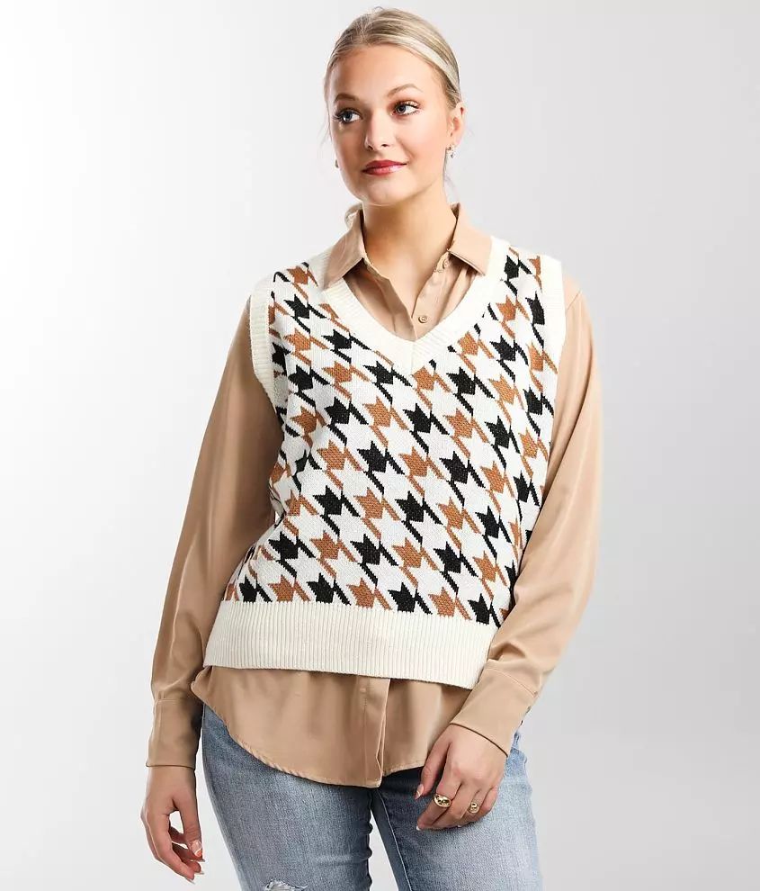 Timing Houndstooth Sweater Vest | Buckle