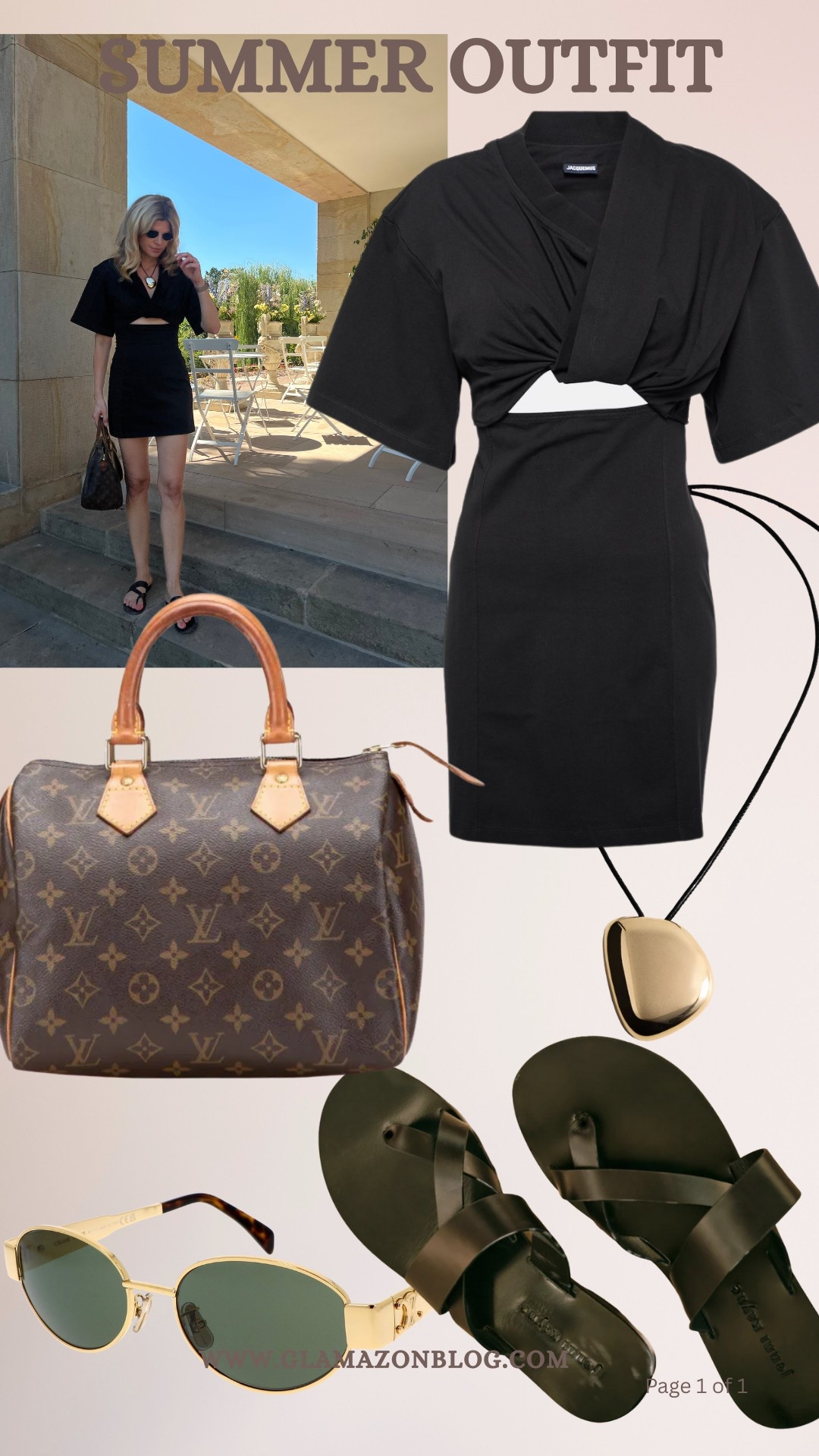 Summer outfit, Jacquemus dress, Louis Vuitton bag, mango necklace, long necklace 

#LTKeurope #LTKdatenight #LTKsummer