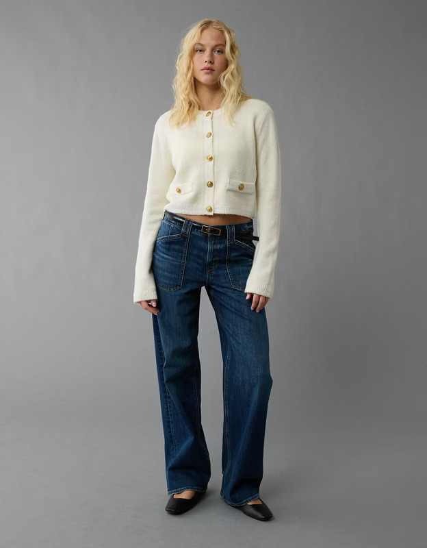 AE Whoa So Soft Crew Neck Lady Cardigan | American Eagle Outfitters (US & CA)