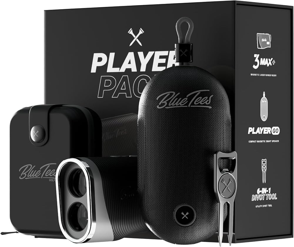 Blue Tees Golf Player Pack GO Bundle - Series 3 Max+ Rangefinder with Premium Case, The Player GO... | Amazon (US)