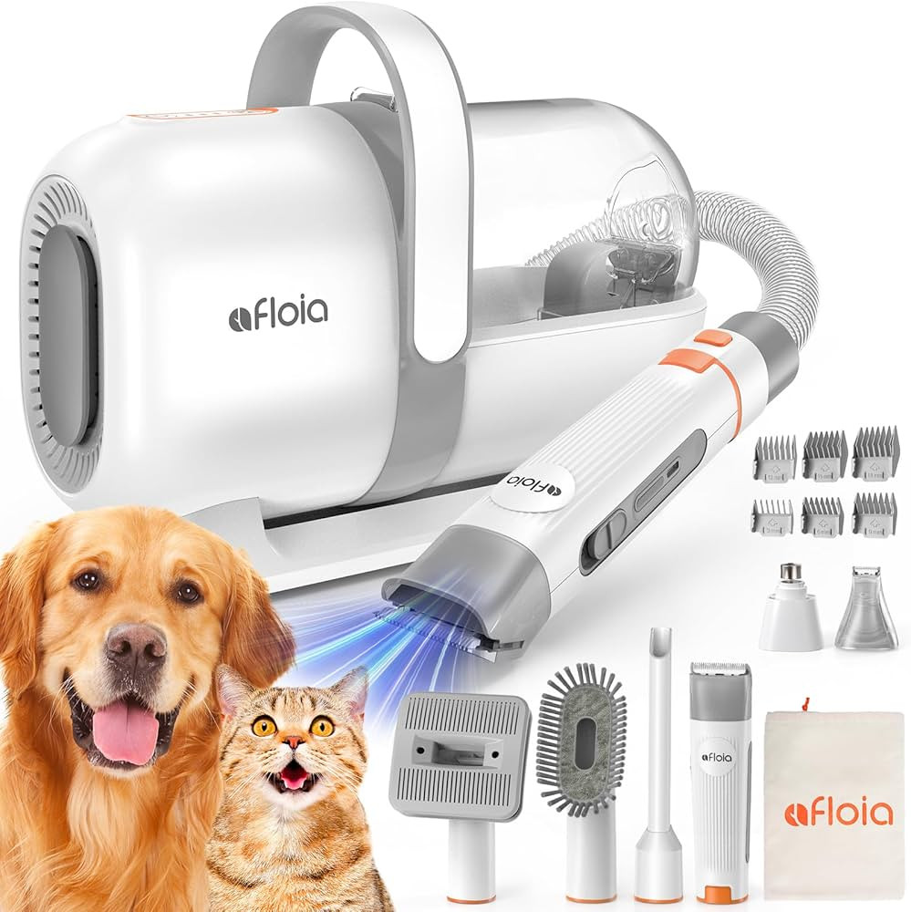 Afloia Dog Grooming Kit, Pet Grooming Vacuum & Dog Clippers Nail Trimmer Grinder & Dog Brush for ... | Amazon (US)