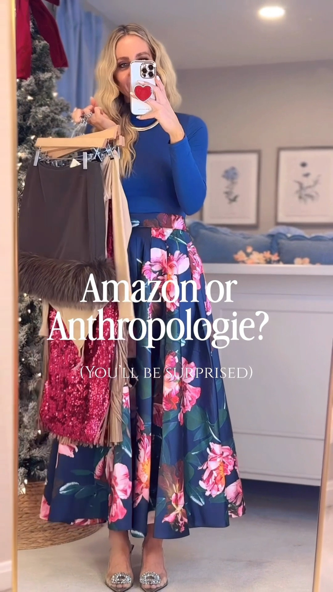 Amazon or Anthropologie ? The floral skirt is from Karen Millen… but on sale right now for Black Friday . Most of the items are available in other colors. I’m wearing a size small/4. I am wearing a large in the red bubble dress. It runs very small.  

#LTKParties 

Follow my LTK @Pavonamarie on the @shop.LTK app to view this post and get my exclusive app-only content!

#liketkit 
@shop.ltk
https://liketk.it/5vjpn

#LTKSeasonal #LTKHoliday #LTKOver40 #LTKCyberWeek #LTKHoliday