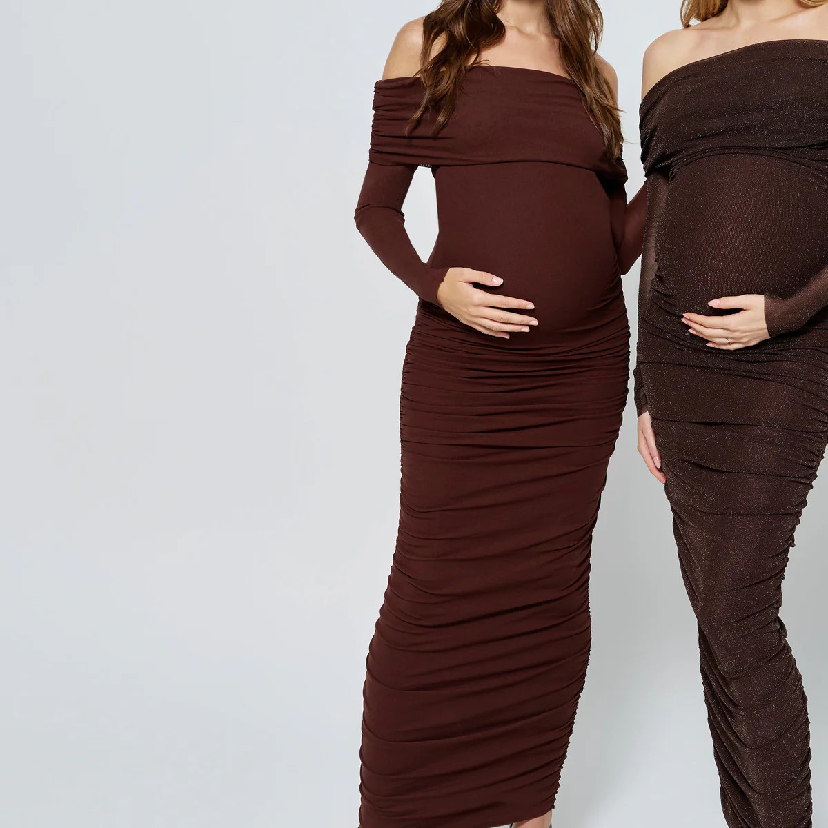 Off The Shoulder Soft Mesh Dress | BUMPSUIT