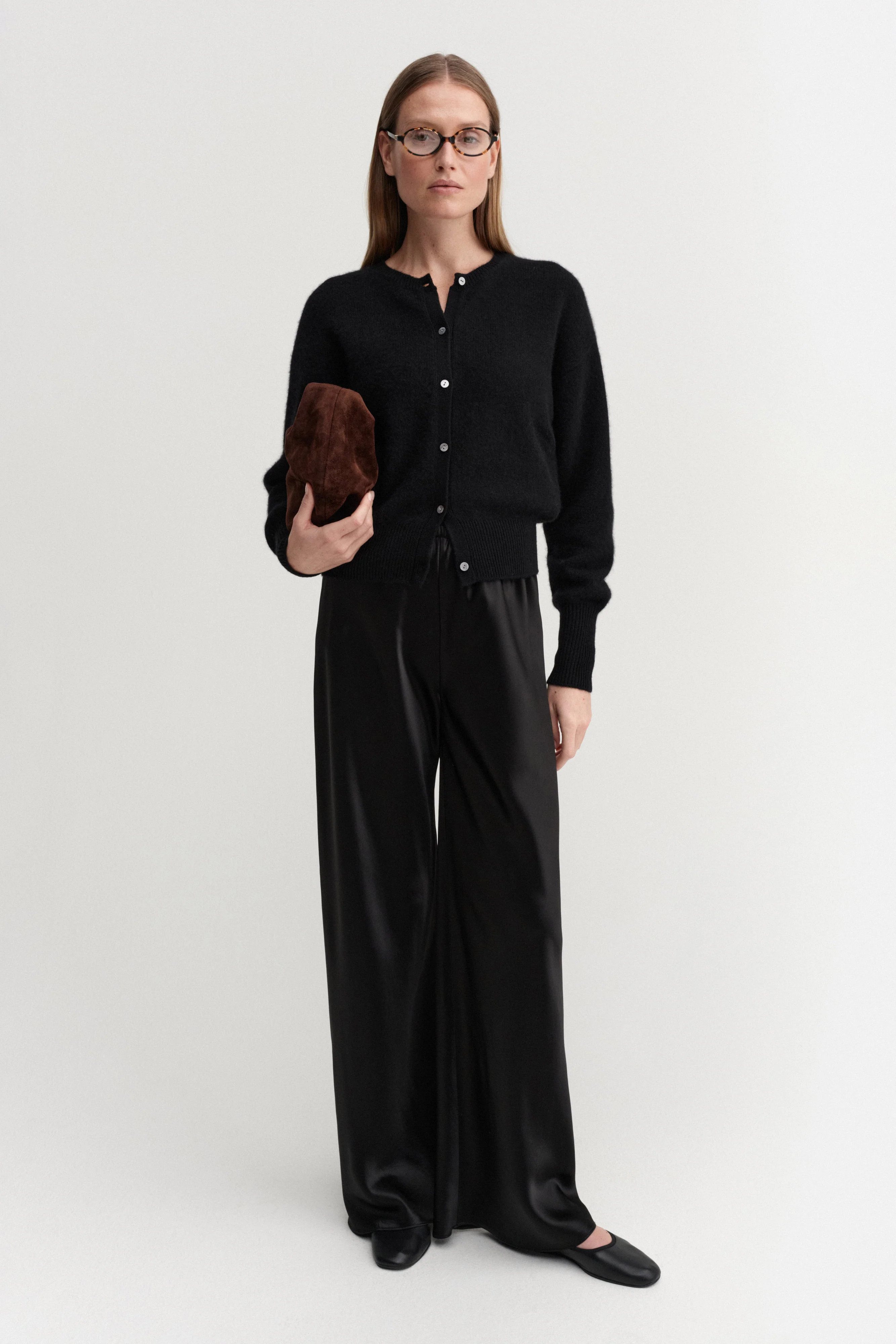 Bias Satin Pants, black | Almada Label
