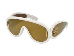 Loewe LW40108I Shield-Frame Sunglasses — White | Italist Inc.