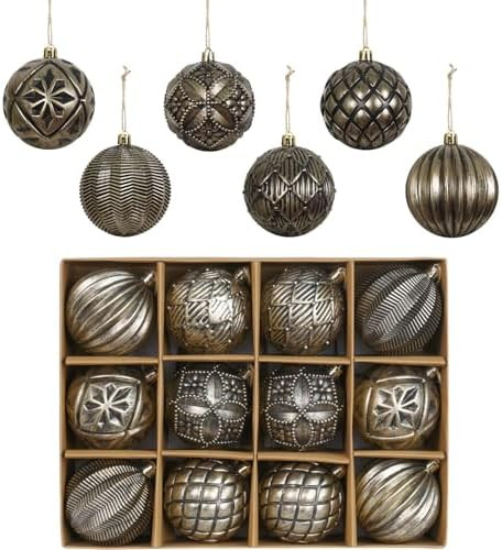 XmasExp Vintage Rustic Christmas Ball Ornaments Sets Farmhouse Distressed Christmas Tree Decorati... | Amazon (US)