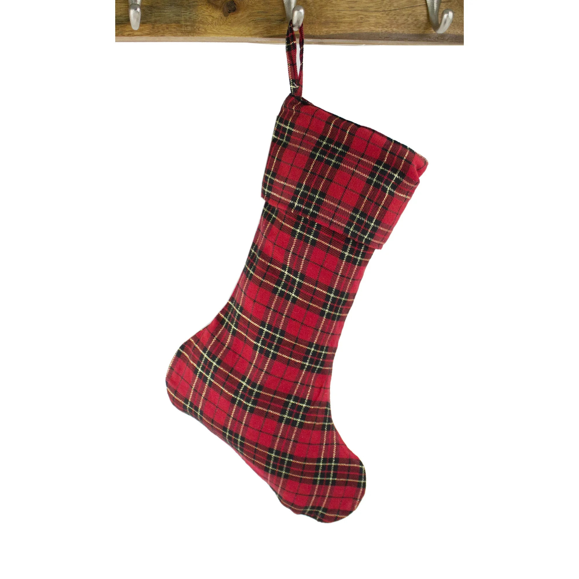 Holiday Tartan Plaid Dazzle Christmas Decorative Stocking (7"x18" Christmas Stocking) | Walmart (US)