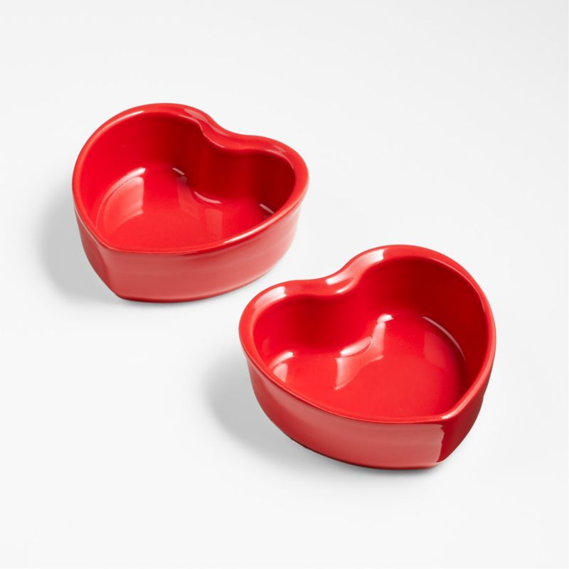 Peugeot Mini Heart Baking Dishes, Set of 2 | Crate & Barrel | Crate & Barrel
