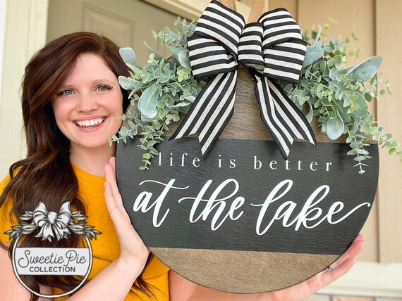 Front Door Decor  Lake House  Front Door Wreath  Life is | Etsy | Etsy (US)