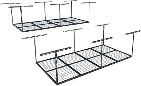 FLEXIMOUNTS 4x8 Overhead Garage Ceiling Storage Rack, 2 Pack, Black | 750lbs Weight Capacity, 22"... | Amazon (US)