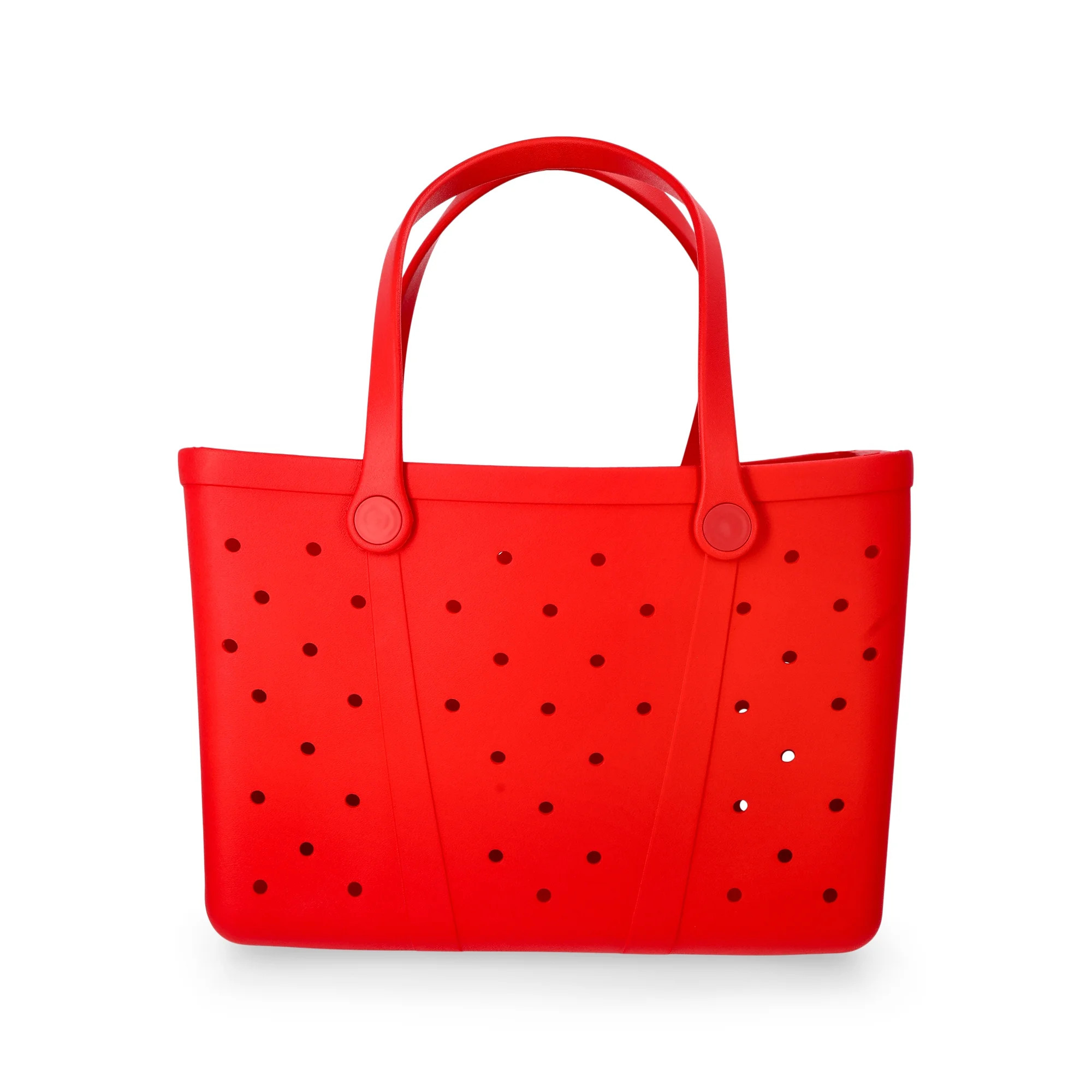 Time and Tru Women's Waterproof EVA Beach Tote Bag, Red | Walmart (US)