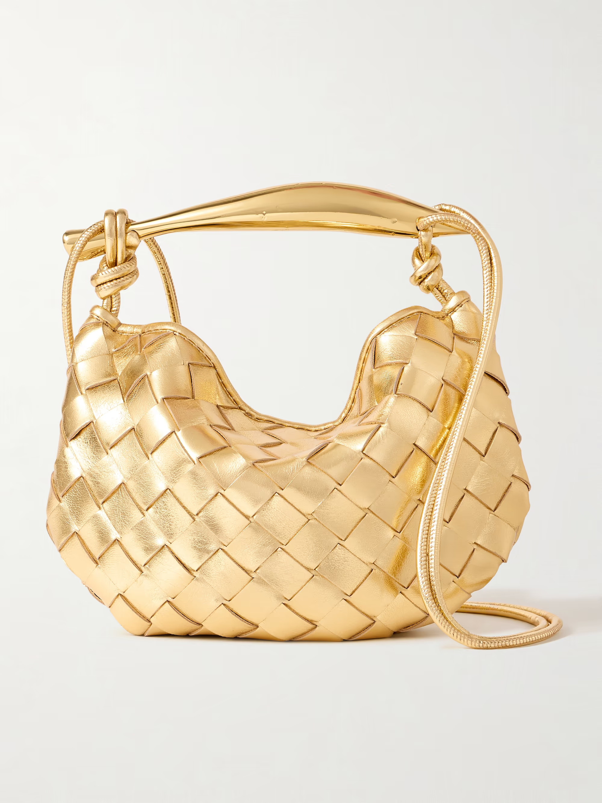 Sardine mini intrecciato metallic leather shoulder bag | NET-A-PORTER (UK & EU)