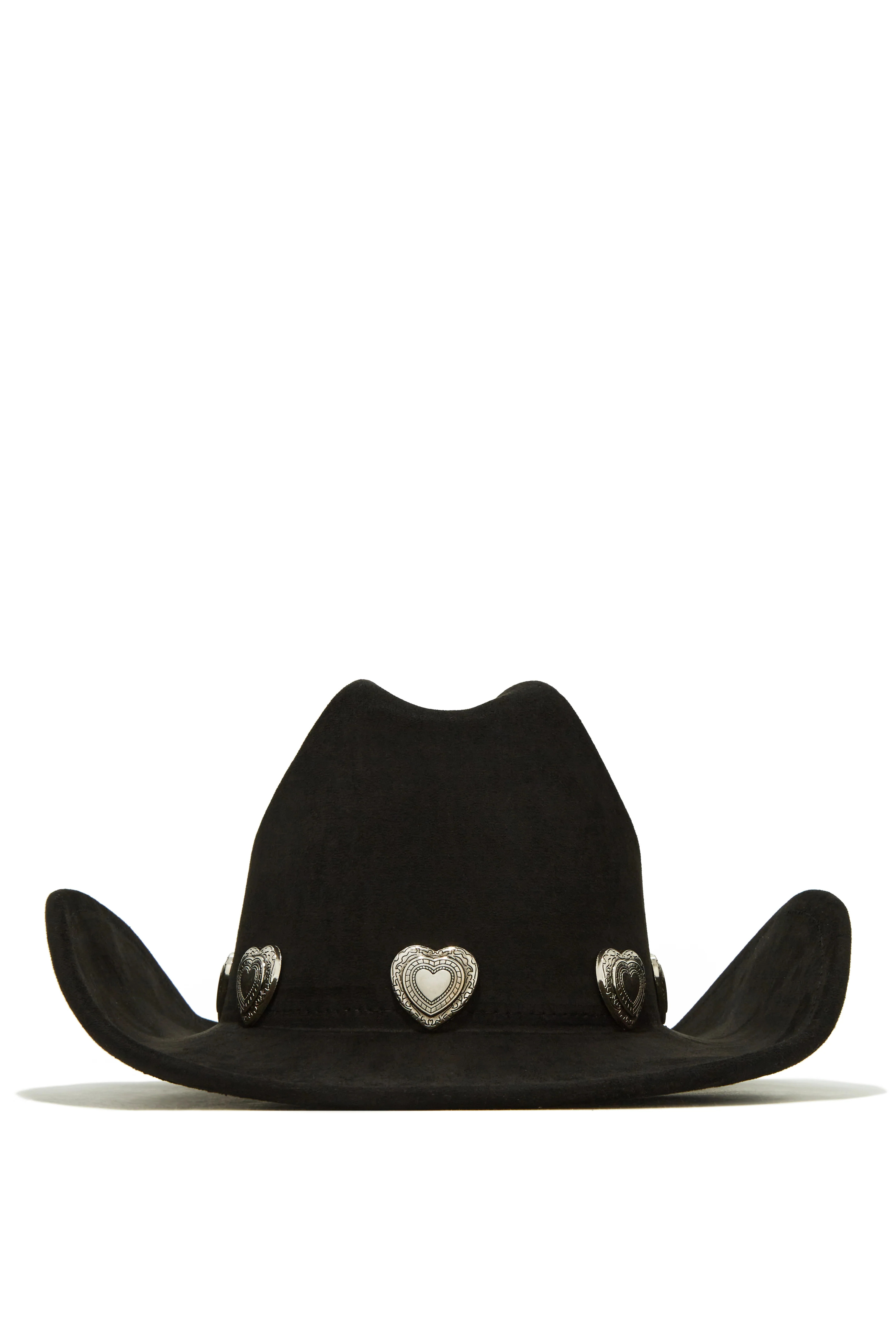 Miss Lola | Heartbreaker Black Heart Pendant Cowgirl Hat | MISS LOLA