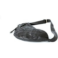 Quilted Black Leather Sling Bag Modern Crossbody Hobo Bag | Etsy (US)