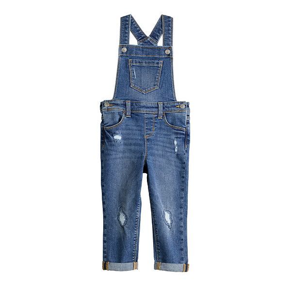 Toddler Girl Jumping Beans® Girlfriend Fit Denim Overalls | Kohl's