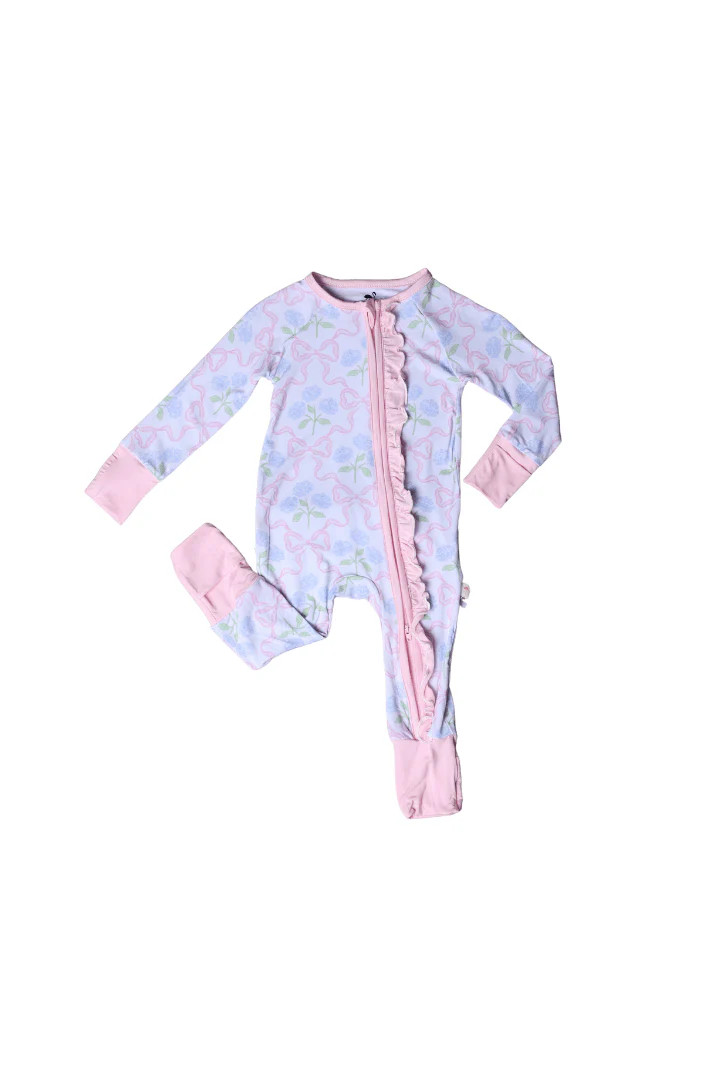 Hydrangea Bow Zippy | The Smocked Flamingo
