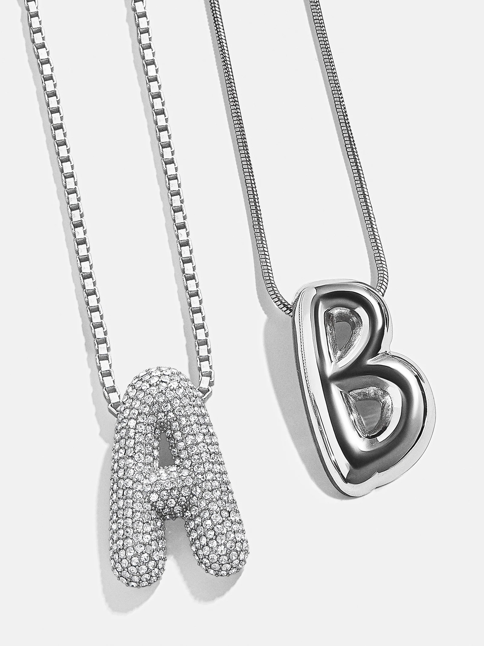 Bubble Initial Necklace - Silver | BaubleBar (US)