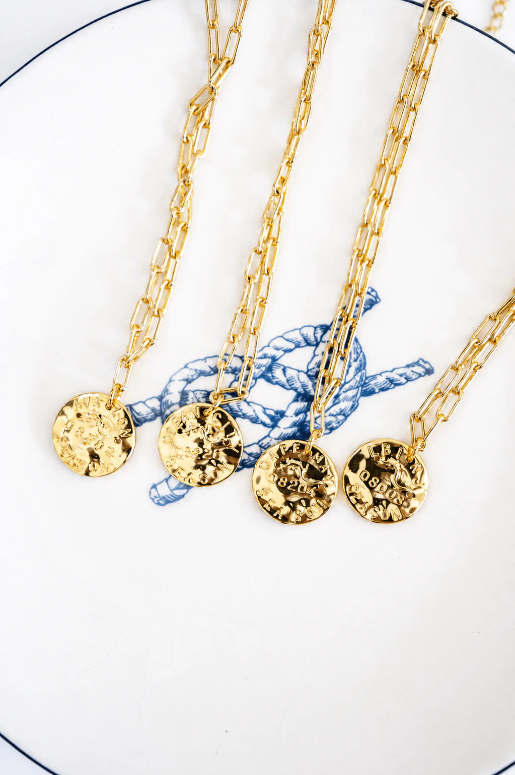 Mini Beach Tag Charm Necklace – 18k Gold Plated | Lisi Lerch Inc