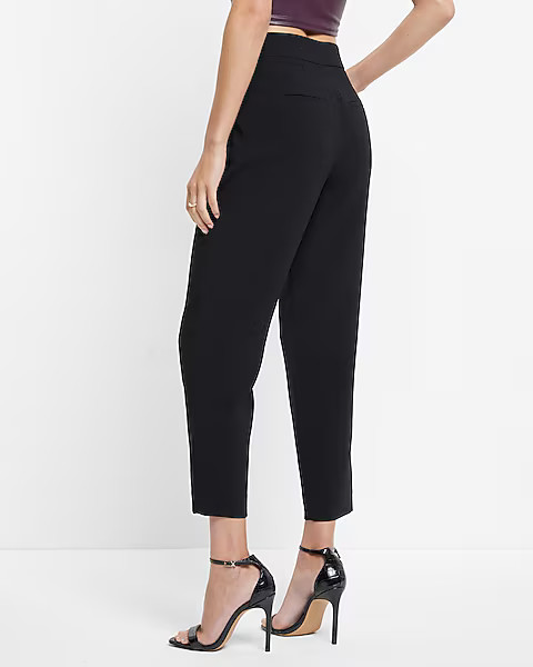 Super High Waisted Pleated Ankle Pant | Express