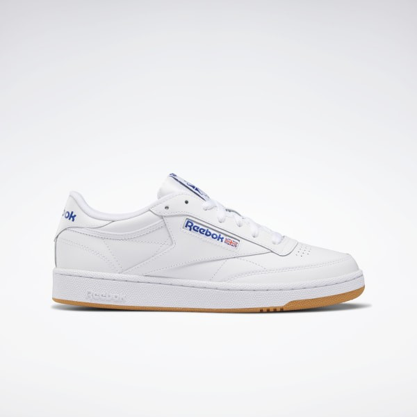 Reebok Shoes Unisex Club C 85 in White/Royal/Gum Size 7.5 - Court,Lifestyle Shoes | Reebok (US)
