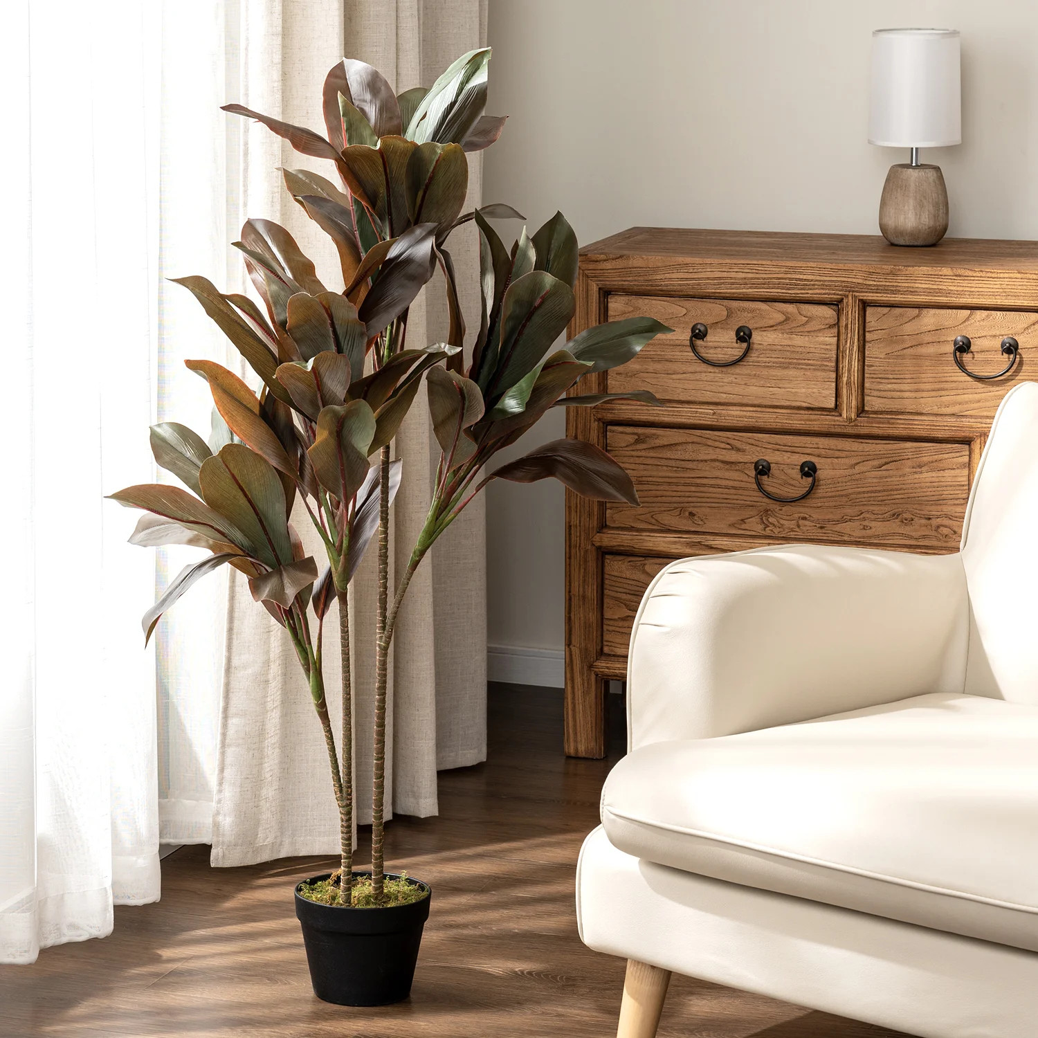 47.2'' Faux Ficus Rubber Tree In Plastic Pot | Wayfair North America