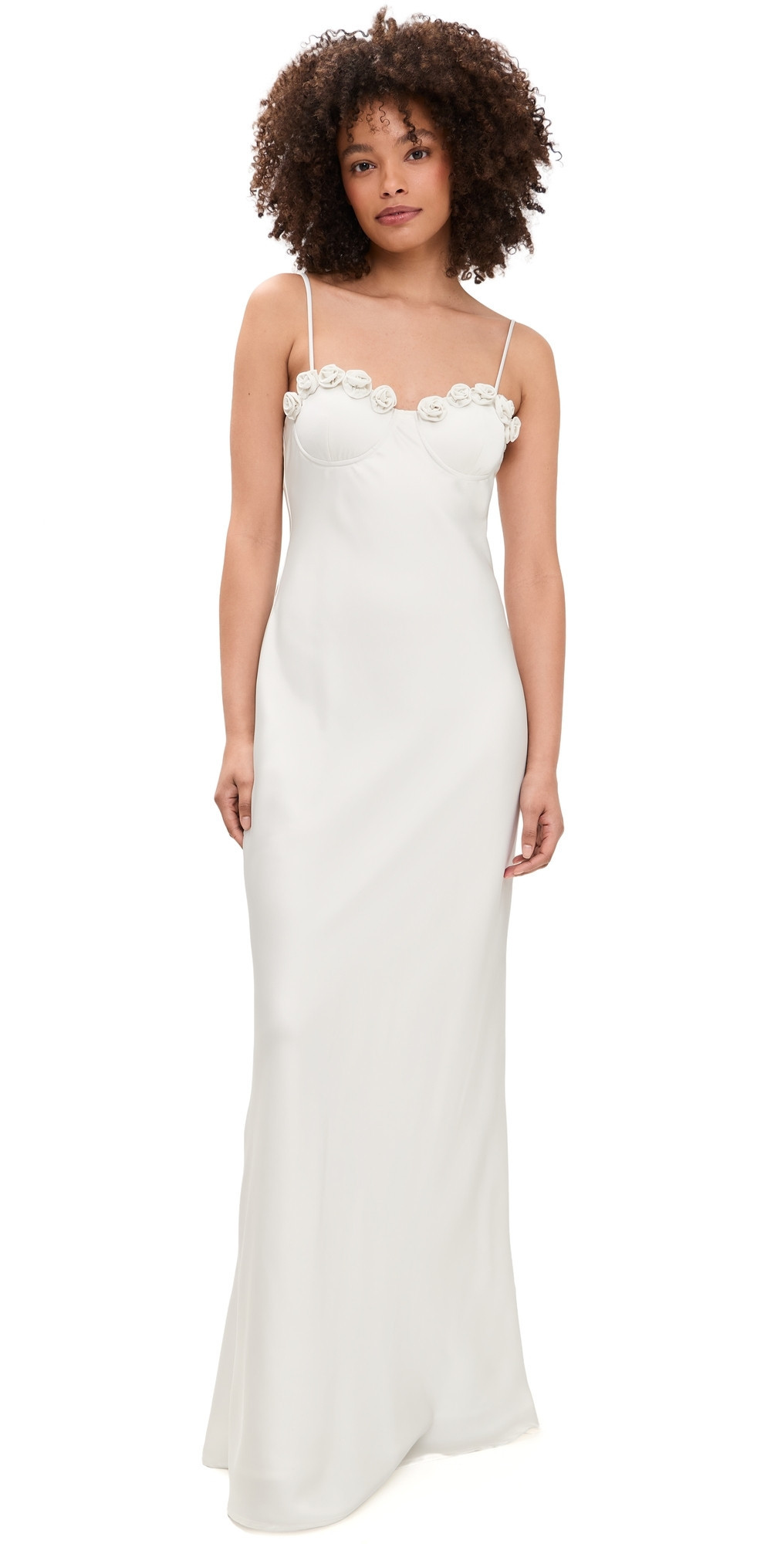 Runaway the Label Lavena Floral Detail Maxi Dress Pearl M | Shopbop
