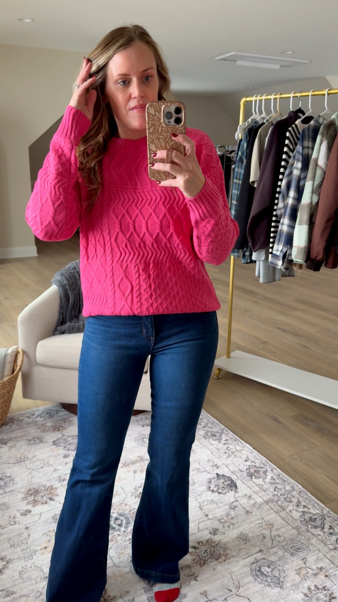 Love this medium weight sweater, fits TTS. 

#LTKMidsize #LTKHoliday #LTKOver40