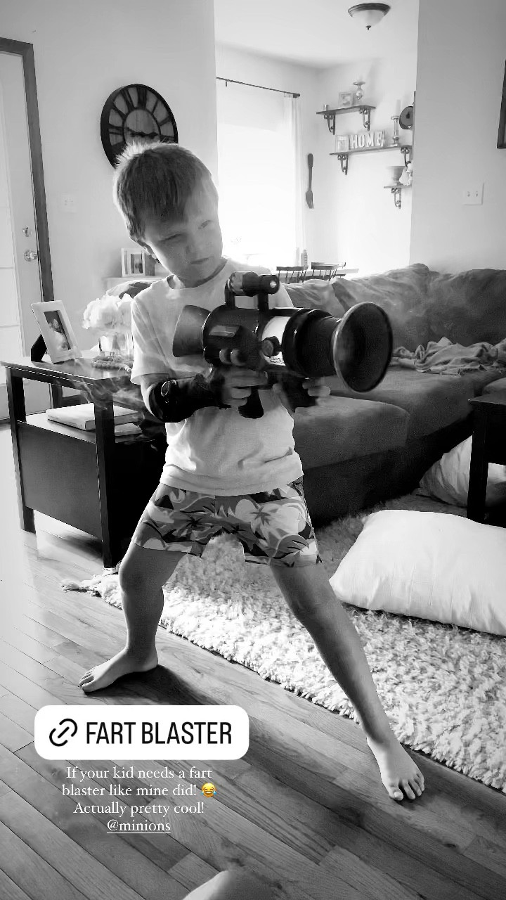 If your kid needs a fart blaster like mine did! 😂 Actually pretty cool! @minions

#LTKSeasonal #LTKKids #LTKFamily