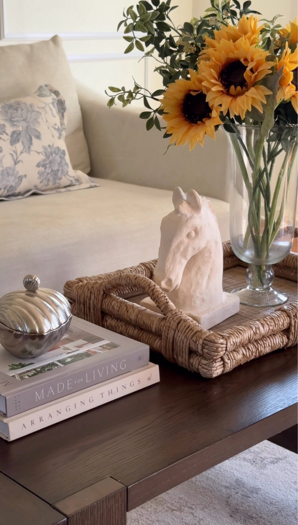 A silver table accent is timeless and classy 

#target #coffeetable #coffeetablestyling #florals #summerdecorating

#LTKdayinmylife #LTKHome #LTKvlog