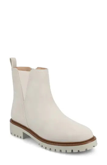 Journee Collection Junnah Chelsea Boot - Wide Width Available in Bone at Nordstrom Rack, Size 6.5 | Nordstrom Rack