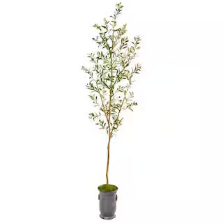 Nearly Natural 7.5 ft. Olive Artificial Tree in Decorative Planter-9678 - The Home Depot | The Home Depot