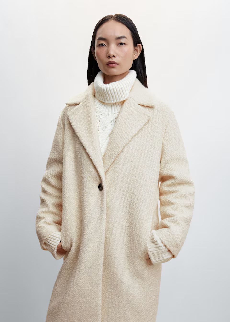 Wool terry coat -  Women | Mango USA | MANGO (US)