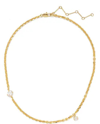 Lady Grey Crystal Tilt Cubic Zirconia Necklace | Nordstrom | Nordstrom