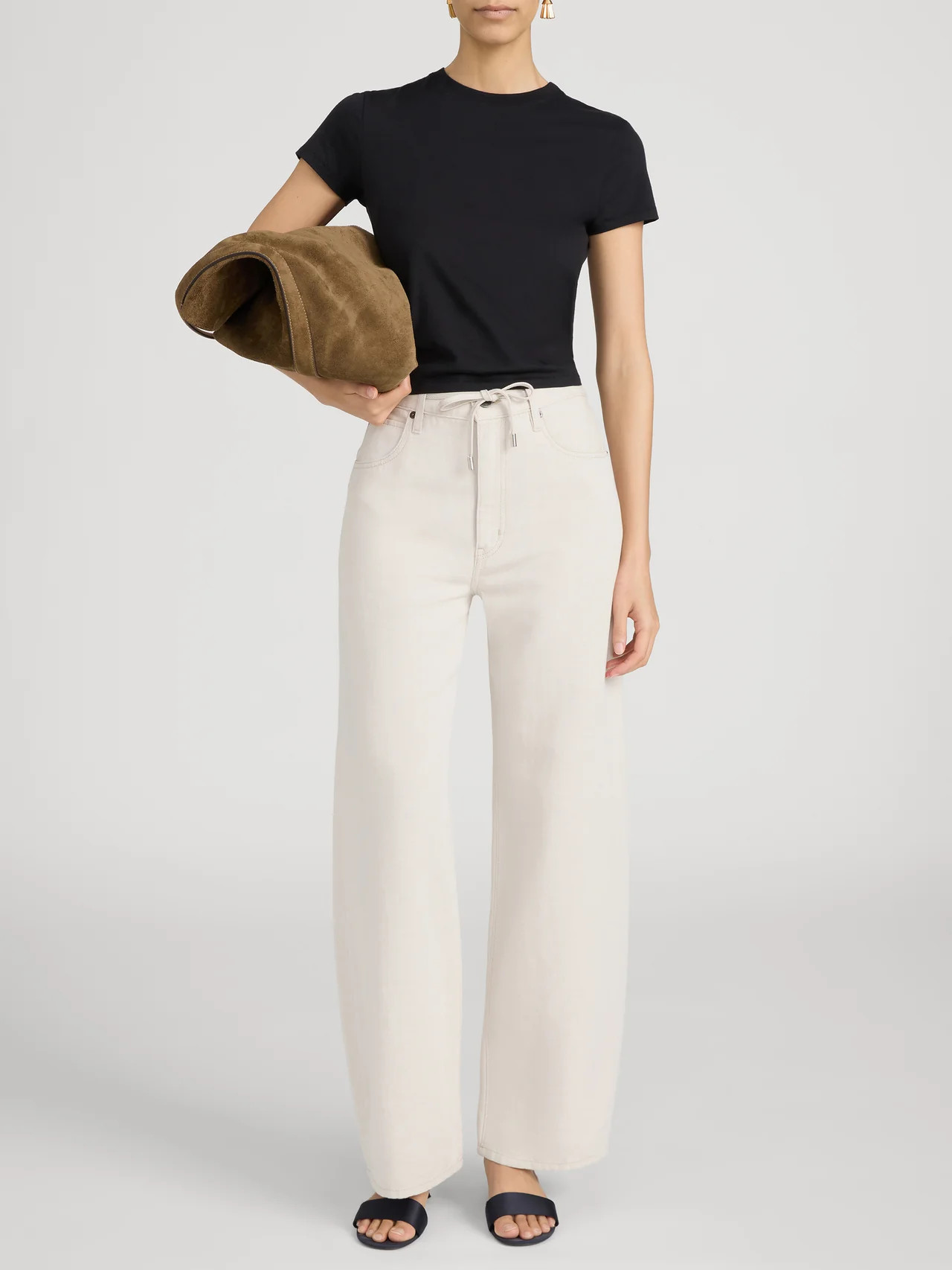 The Off Duty Drawstring Bow -- Rinse | Frame Denim