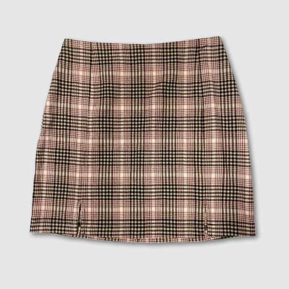Women's Plaid Double Slit Mini Skirt - Wild Fable™ | Target