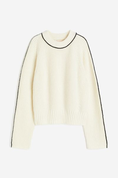 Wool-blend jumper - Black - Ladies | H&M GB | H&M (UK, MY, IN, SG, PH, TW, HK)