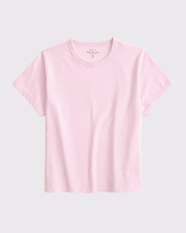 Women's Essential Polished Body-Skimming Tee | Women's New Arrivals | Abercrombie.com | Abercrombie & Fitch (US)
