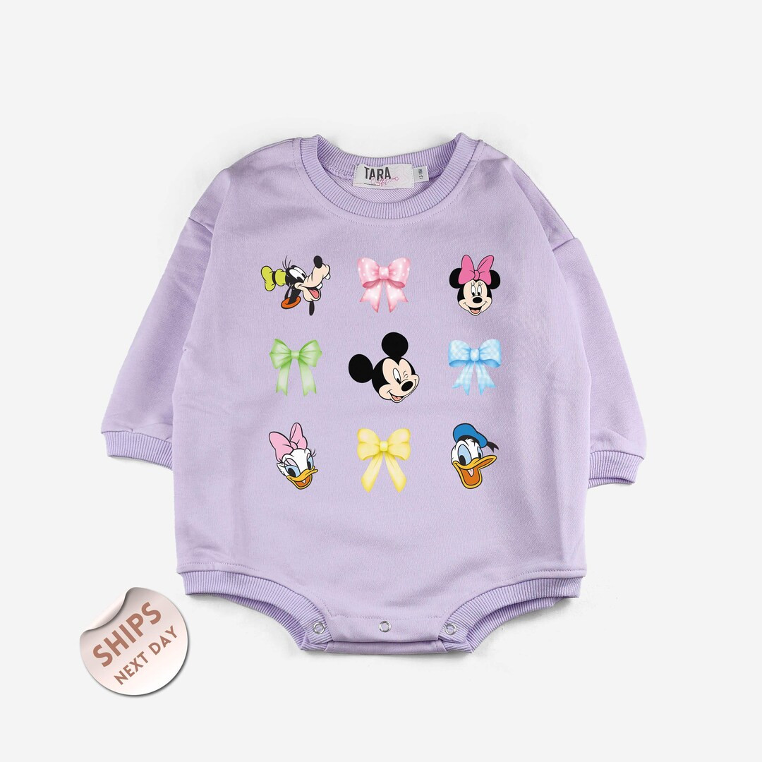 Friends Cute Bows Disney Baby Bodysuit, Mickey Head Shirt, Disney Mickey Baby Romper, Baby Shower... | Etsy (US)