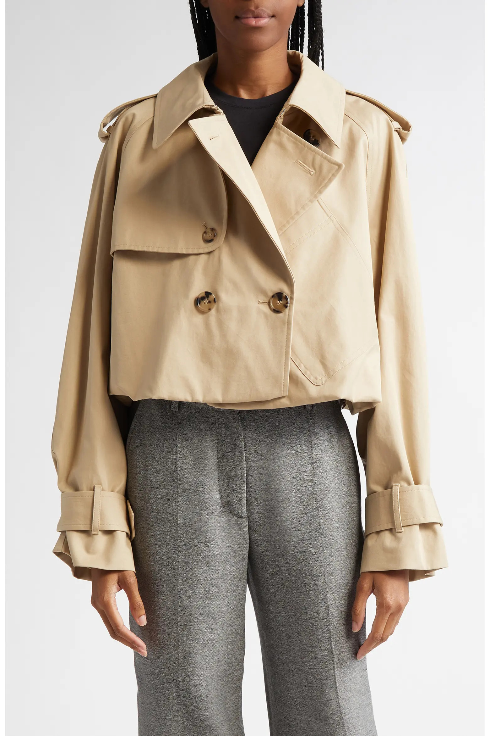 JW Anderson Double Breasted Crop Trench Coat (Women) | Nordstrom | Nordstrom