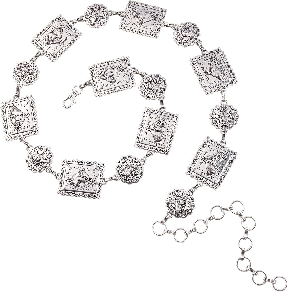 Montana West Wrangler Jewelry Western Concho Belts for Women Cowgirl | Amazon (US)