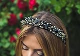 Black Pearl Headband Wedding Hair Accessory | Amazon (US)