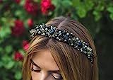 Black Pearl Headband Wedding Hair Accessory | Amazon (US)