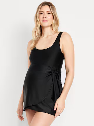 Maternity Classic Wrap Swim Dress | Old Navy (US)