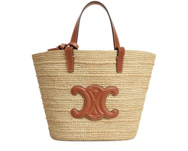 Teen supple panier in raffia and calfskin | 24S (APAC/EU)
