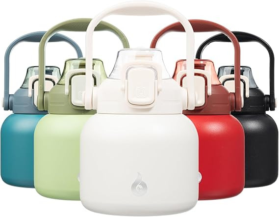 BJPKPK Insulated Water Bottles with Straw, 20 oz Cute Water Bottles with Handle, BPA Free Stainle... | Amazon (US)