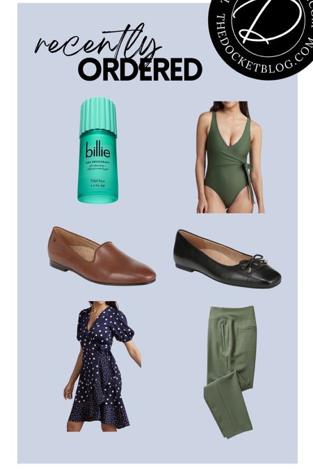 Recently ordered - footwear per your recommendation, the BEST deodorant, the pants that I wore all over London, a new swimsuit, and a cute dress for work and maybe the weekend 

Code: KATHERINEJS10 will get you $10 off $95+ 🙌🏻

Womens business professional workwear and business casual workwear and office outfits midsize outfit midsize style 

#LTKsalealert #LTKmidsize #LTKworkwear