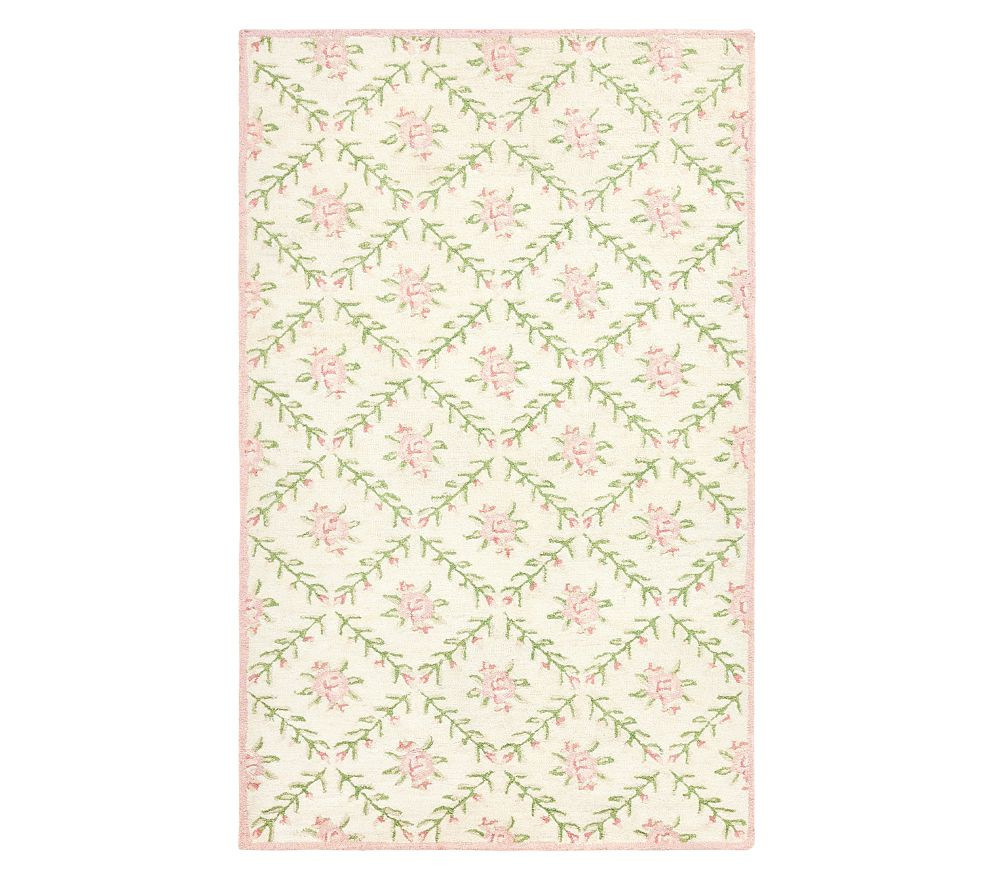 Custom Roses Rug , 8X10 , Multi | Pottery Barn Kids