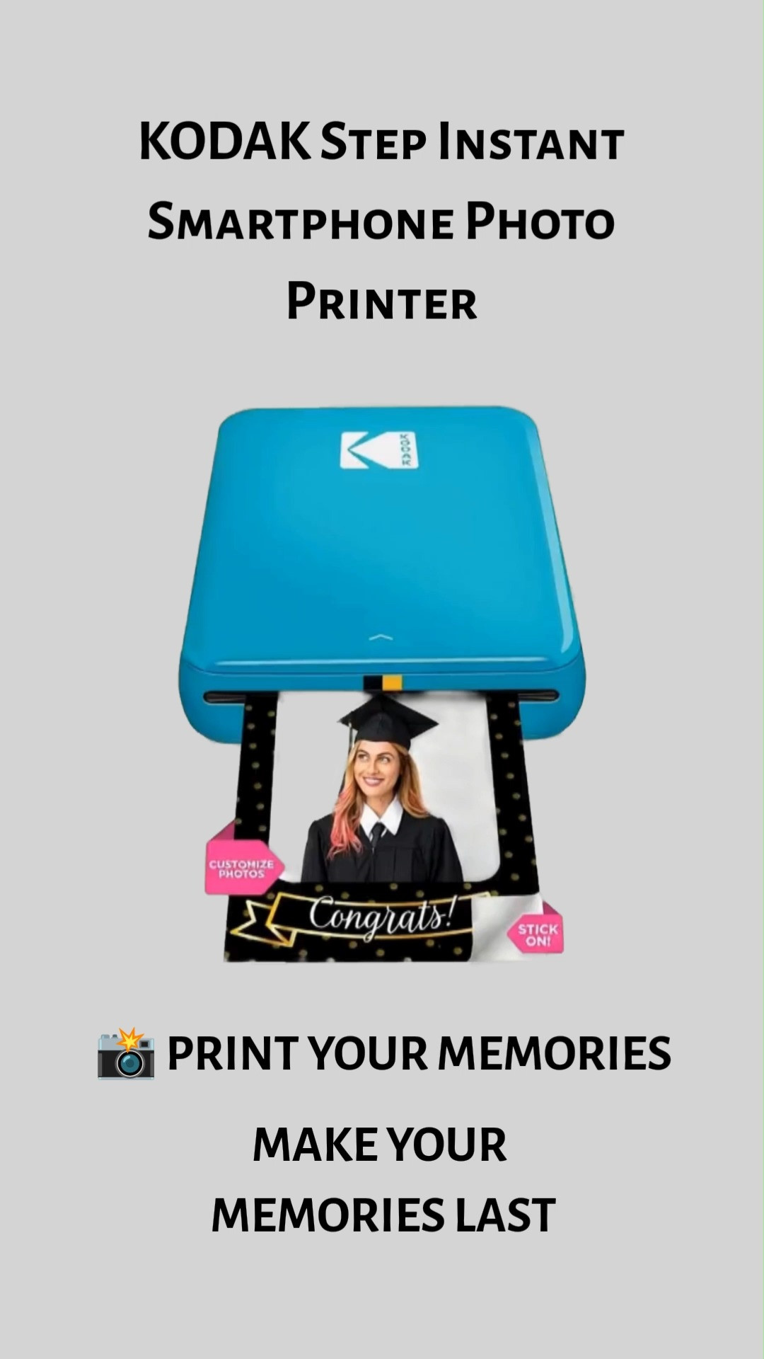 📸 THE CUTEST GADGET FOR MEMORY MAKERS 📸

If your camera roll is full of memories you'll never print, the KODAK Step Instant Smartphone Photo Printer is about to become your new favorite gadget. This portable printer instantly transforms your favorite photos into adorable 2x3" sticky-back prints straight from your phone.

💕 Prints photos directly from your smartphone
📸 Bluetooth compatible with iPhone & Android
✨ Pocket-sized and portable
🖼️ Sticky-back photo prints
🎨 Fun editing app included
✈️ Perfect for travel, scrapbooks & memory books

Whether you're creating a vision board, decorating your planner, making a scrapbook, documenting family memories, or printing vacation photos, this little printer makes it easy and fun.

#KodakStep #PhotoPrinter #ScrapbookIdeas #MemoryKeeping #AmazonFinds #CreativeLife #Journaling #VisionBoard #LTKHome #TechFavorites

 

 #LTKvlog #LTKSaleAlert #LTKTravel