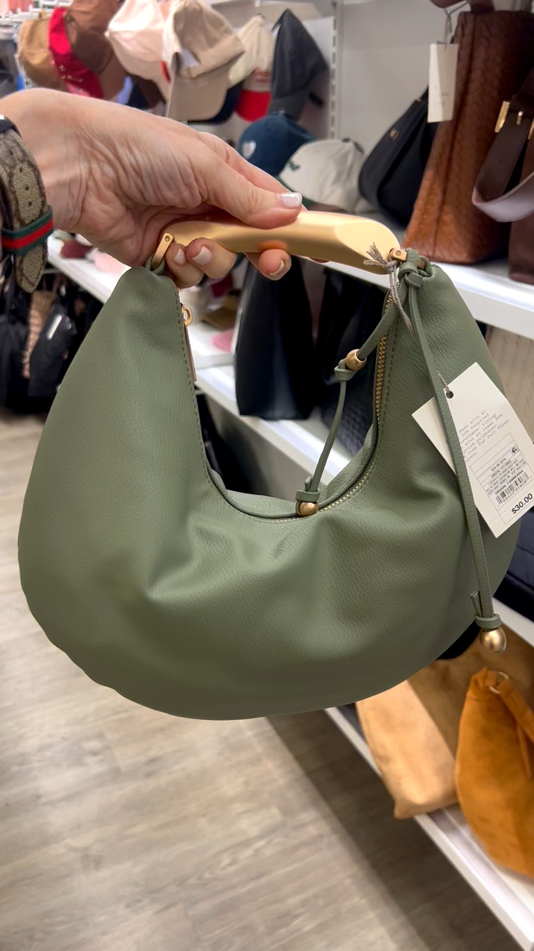 green crescent handbag 

#LTKFindsUnder50 #LTKootd #LTKSeasonal