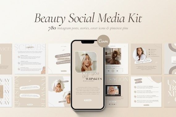 780 Natural Beauty Instagram Template. Beauty and Skincare Business Branding. Beauty Social Media... | Etsy (US)